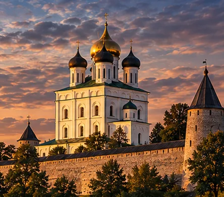 Троицкий собор над стеной Крома
